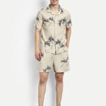 leriya fashion co ord set for men – t shirt & shorts nightwear set | summer loungewear, beachwear & night suit for daily comfort