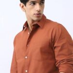 urbano fashion men's cotton full sleeve regular fit casual solid shirt