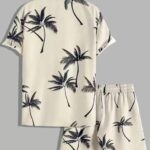 leriya fashion co ord set for men – t shirt & shorts nightwear set | summer loungewear, beachwear & night suit for daily comfort